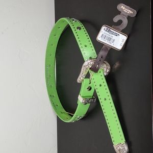 Nocona Green Leather Belt